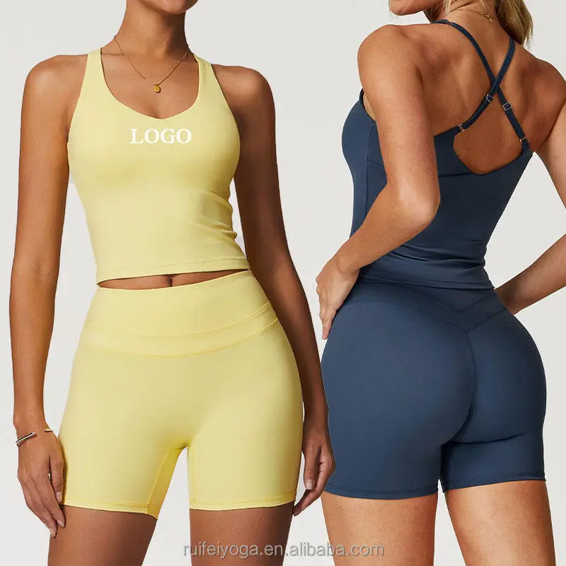 Custom Seamless 4-Way Stretch Sleeveless Adjustable Sports Bras Tops Breathable Cross Back Women Fitness Gym Yoga Tops