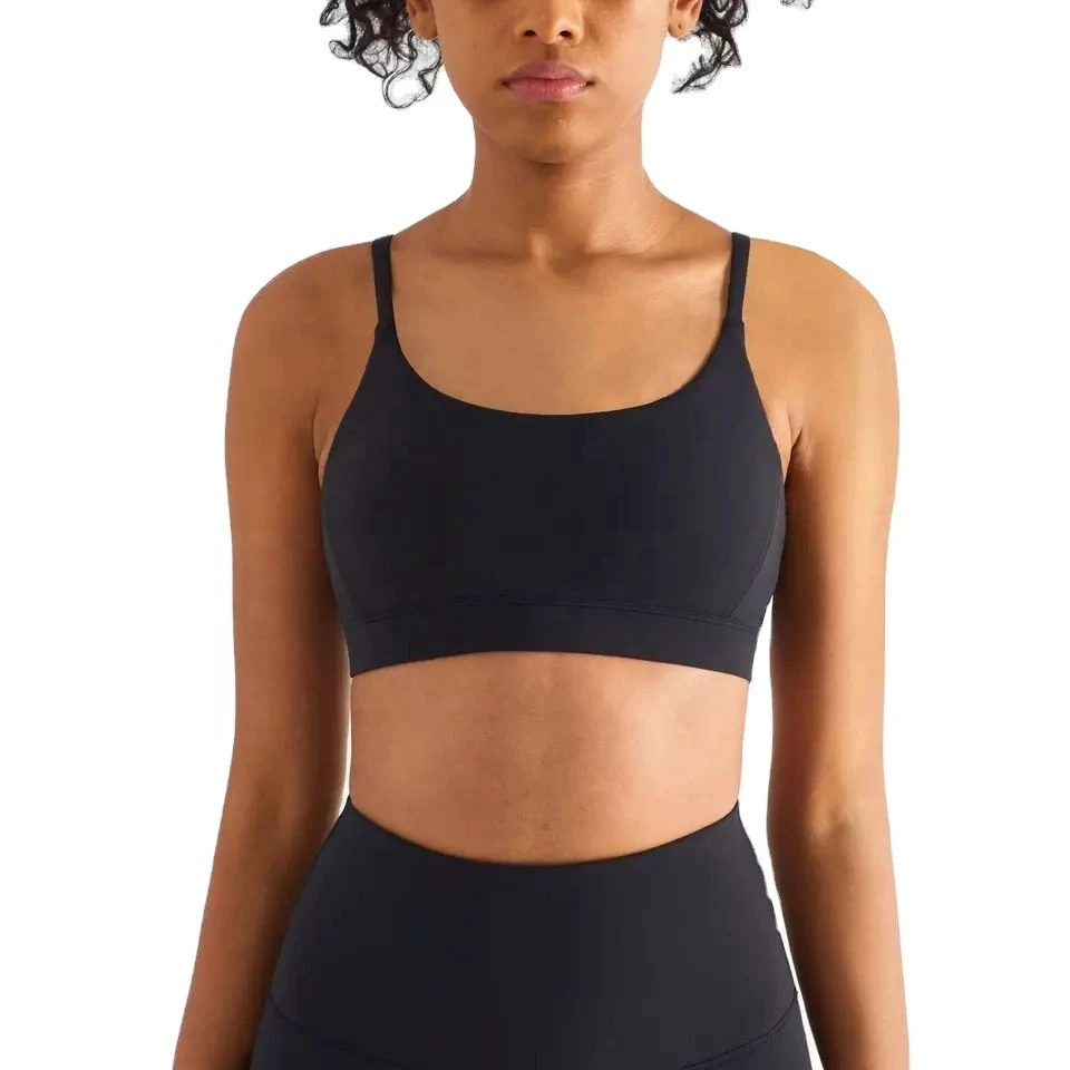 Open Back Young Girls Thin Strap High Impact Gym Yoga Hot Sexy Sports Bra with Customized Color & Logo Nylon/Spandex Material