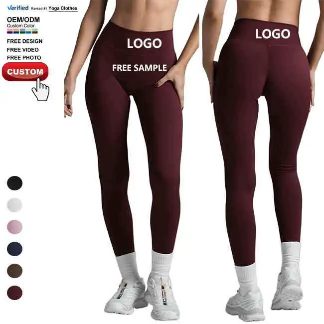 Custom Women Fitness Wear Seamless High Waist Workout Leggings Quick Dry Moisture Absorbing Eco Friendly Fabric Yoga Pants