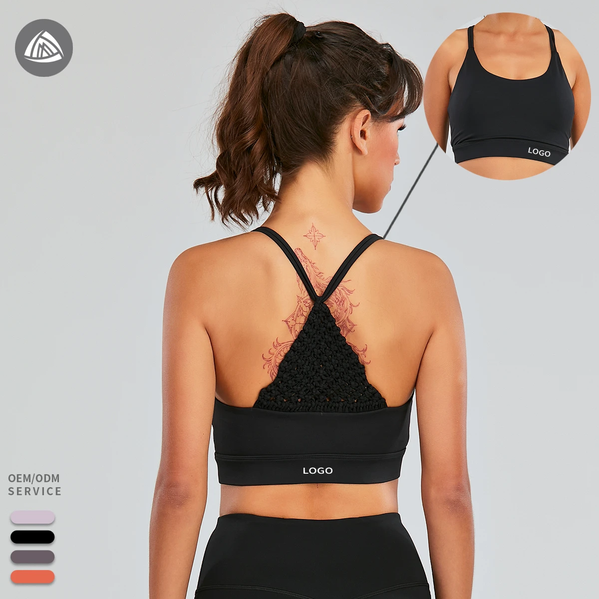 Wholesale Fitness Girls Ladies Sport Bra Top Custom Oem Logo Kids Girls Seamless Gym Yoga Sports Bra