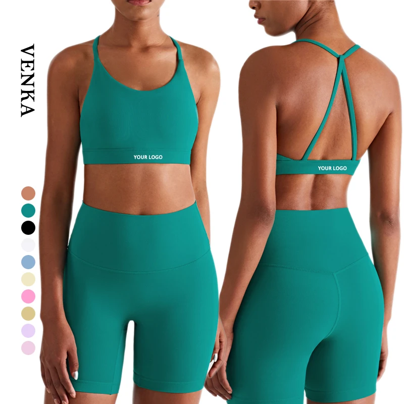 Wholesale New Eco-Friendly High for Impact Sport Bra for Women Hot Sexy Triangle Back Removable Padded Fashion Yoga Bra