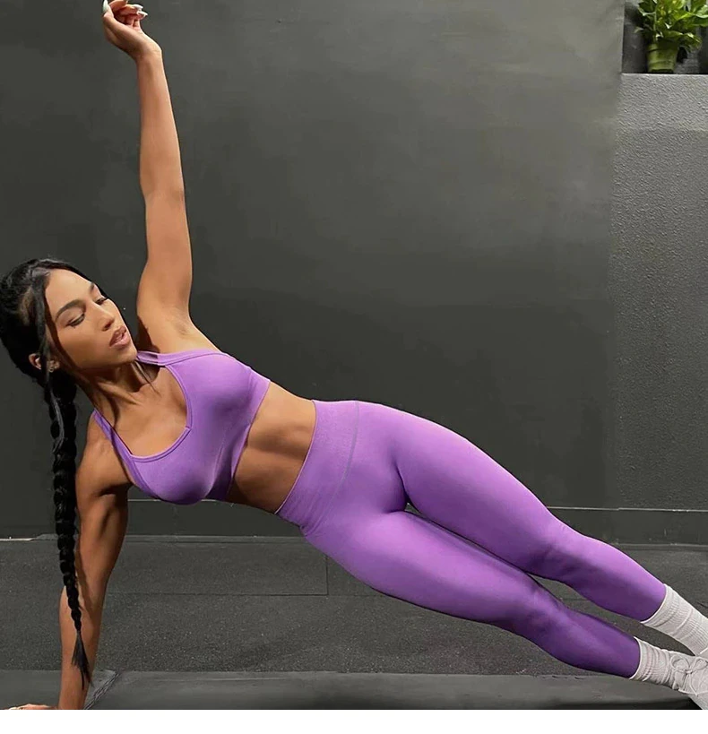 Multi Color Summer Women Yoga Set Sportswear Fitness Gym Running Suit Exercise Clothing yoga sets for woman sale
