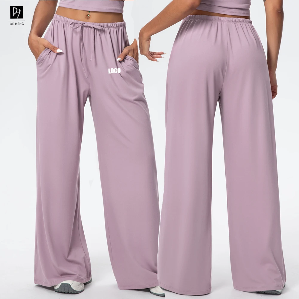2025 New Simple Brushed Elastic Waist High Waist Hip-lifting Solid Breathable Workout Outdoor Yoga Pants