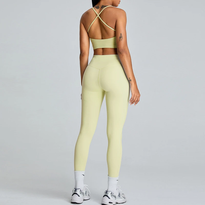 Women's Sexy Activewear Longline Full Support Sports Bra High Waist Gym Legging Workout Fitness Yoga Sets