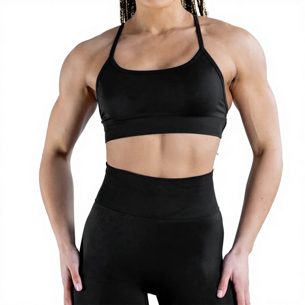 Womens Sports Bra with Removable Padding Underwear Athletic Crop Tops Halter Yoga Running Fitness