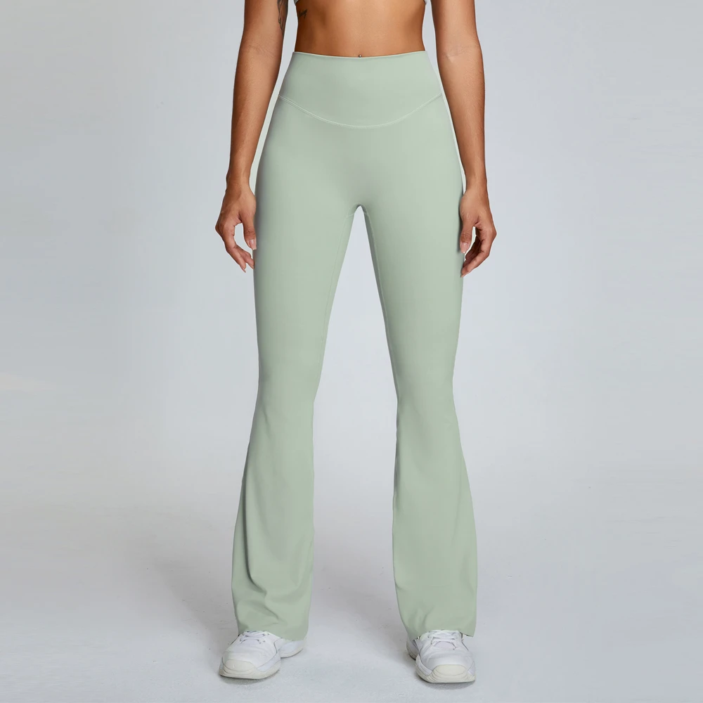 Push up Leggings Butt Lifting Yoga Pants Solid Color Gym Fitness Women Yoga High Waist Sports Flared Leggings