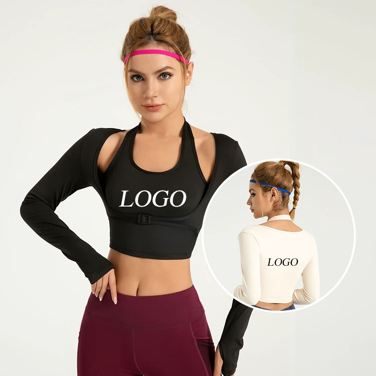 Women's Summer Long Sleeve Sports Vest Thin Steel Ring Shock Absorbing Bra Breathable Function New Design Joebond High Front