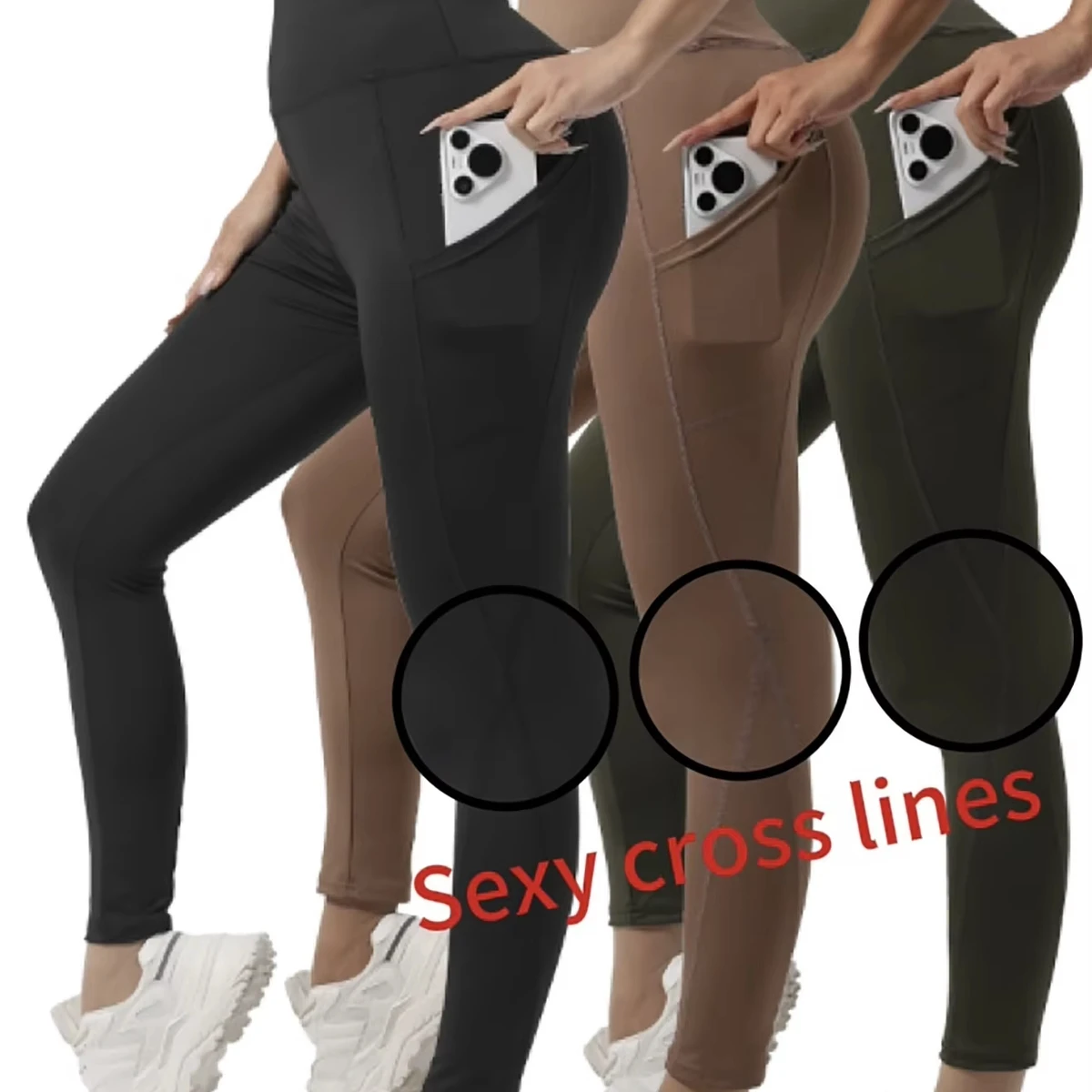 New Arrival Ladies Shapewear Sports Yoga Pants with Seamless Butt Lifting Tights Elastic Waist Closure Gym Slimming Pant Pocket