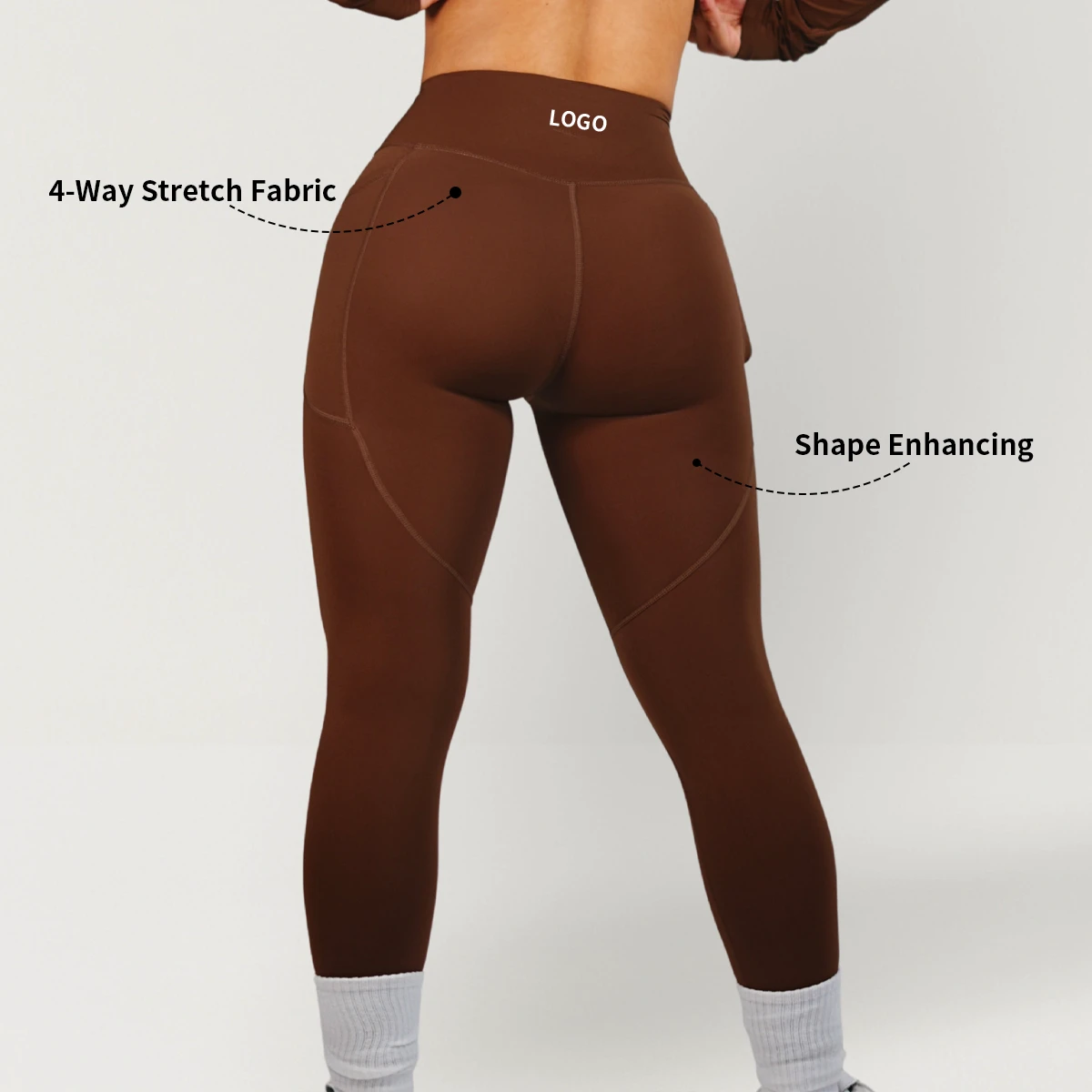Women High Waisted Yoga Pants With Pockets Tummy Control Anti Drop Squat Proof Gym Workout Fitness Leggings Activewear