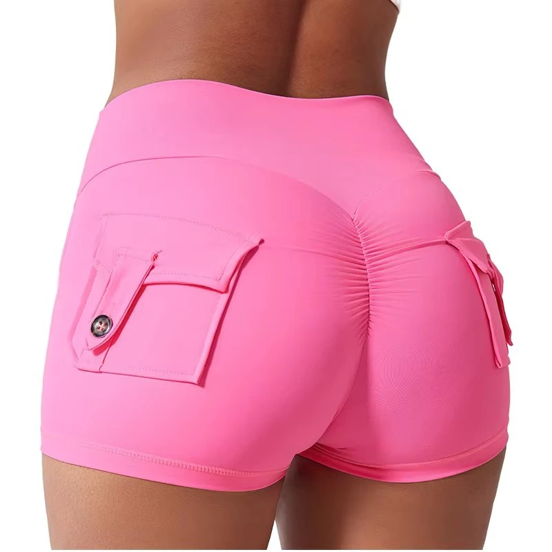 Custom LOGO Yoga Shorts Women Fitness and Yoga Sportswear Quick Dry Pocket Lifting Buttocks Yoga Leggings