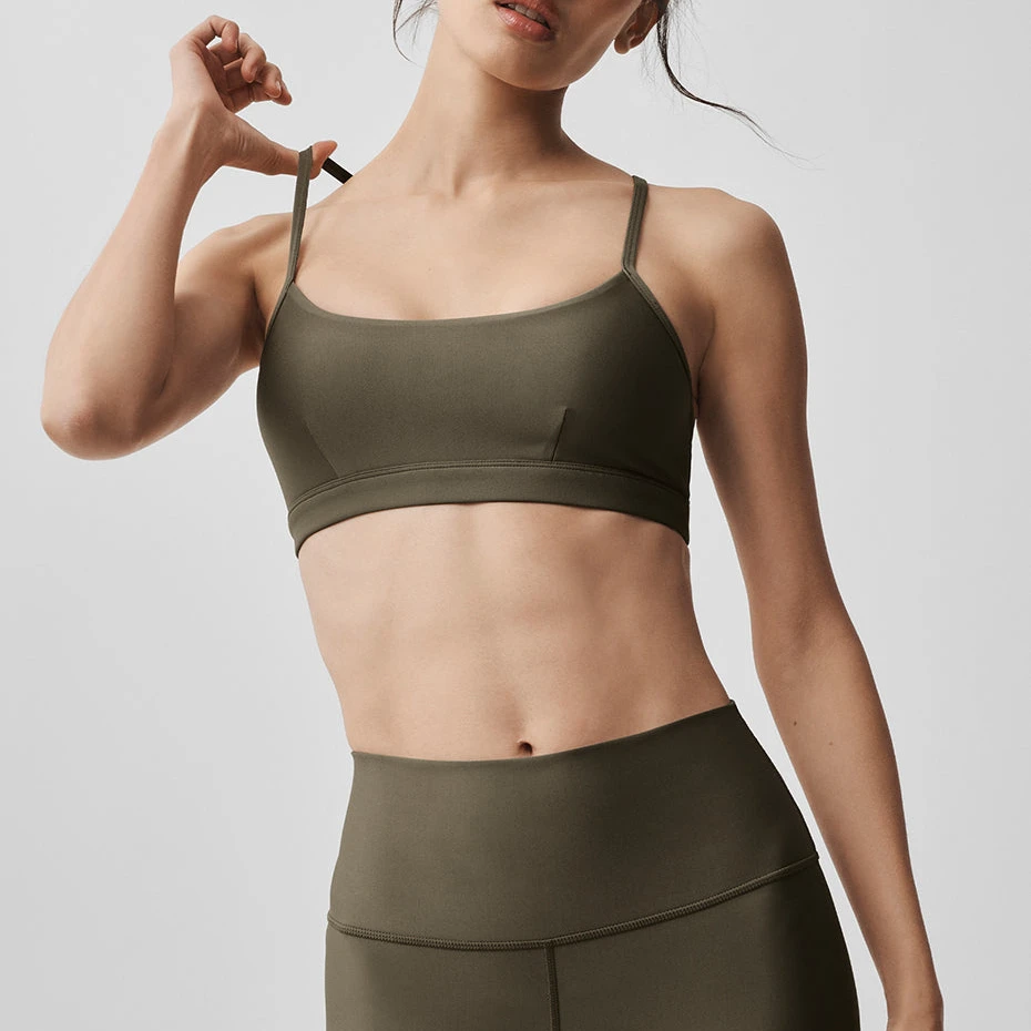 Customizable Women's Sports Bra Adjustable Crisscross Straps Removable Cups Soft Skin Lightweight Breathable Seamless