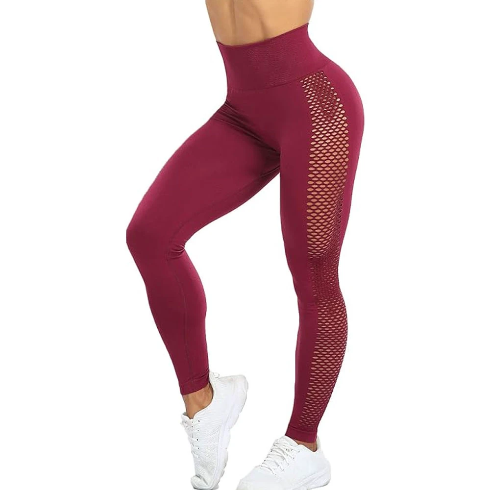 New Arrival Women High Waist Four-Way Stretch Breathable Quick Dry Ankle-Length Gym Leggings Spandex/Nylon Fabric for Yoga