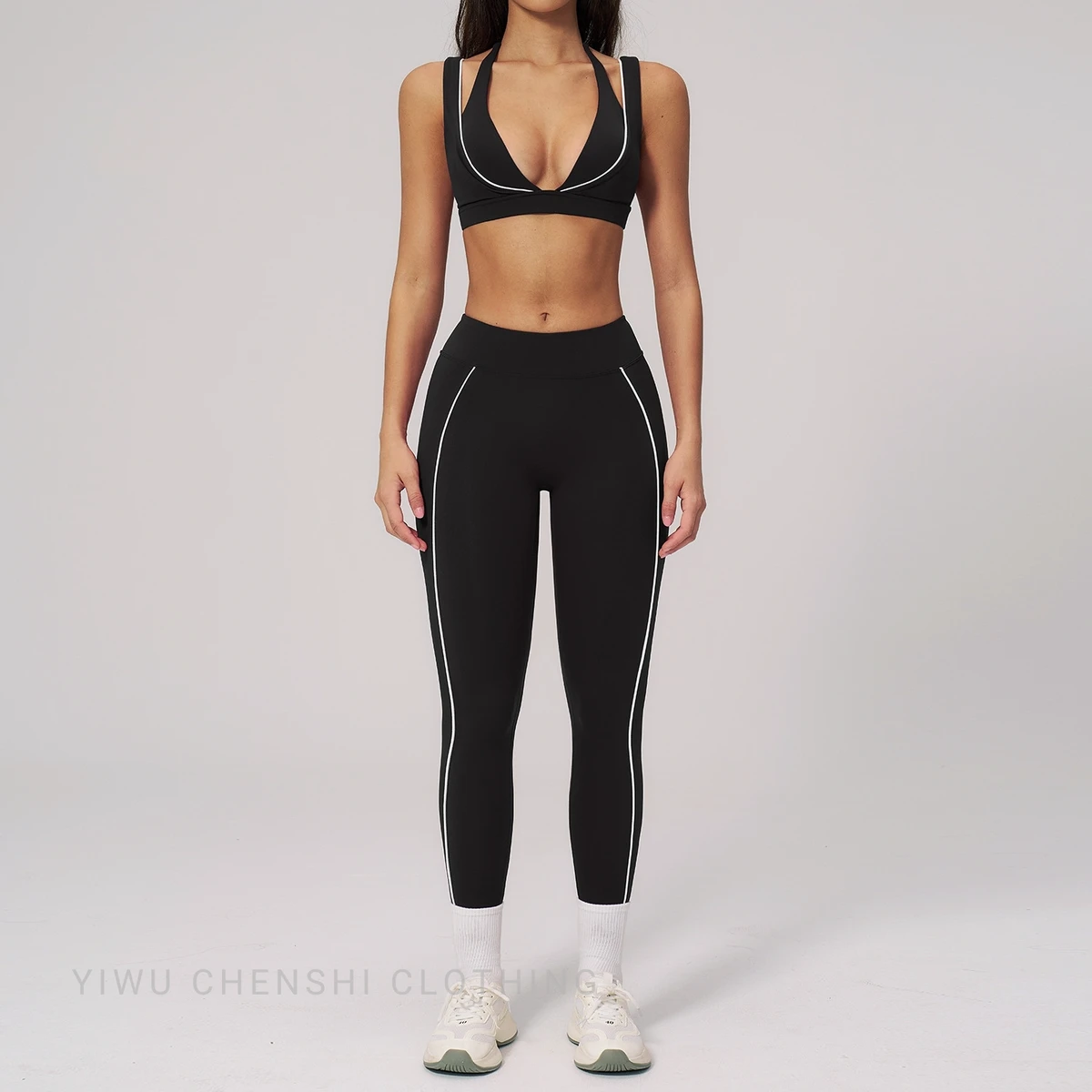 Women Breathable Sportswear Quick Dry Athletic Outfit High Stretch Fitness Apparel Two Piece Yoga Outfit Butt Lifting Sports Set