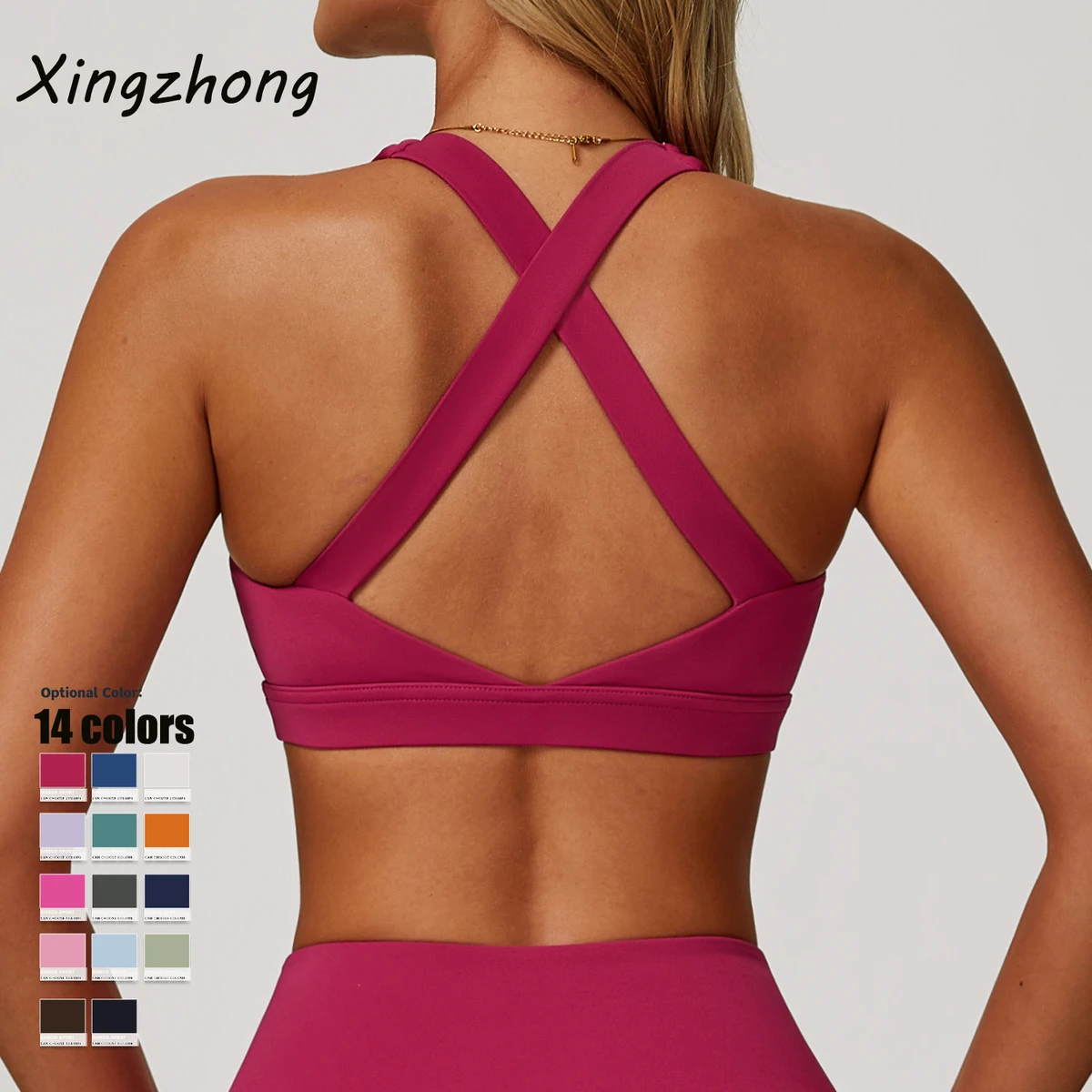 High Quality Lightweight Breathable Adjustable Yoga Bra Tops Sexy Tight Fitness Workout Sports Bra Plus Size Options
