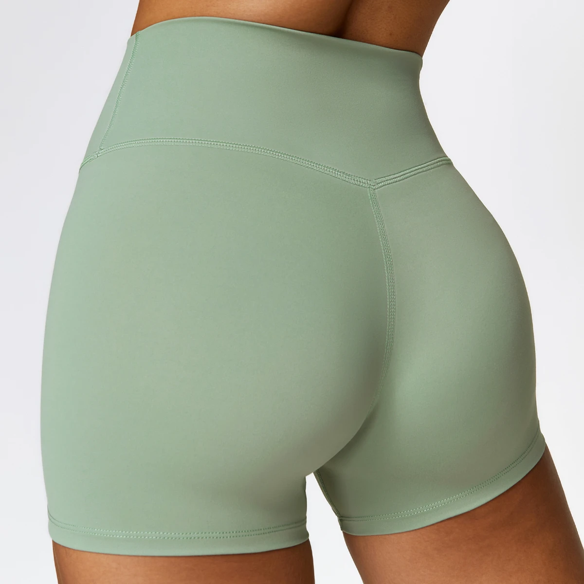 High Elasticity Gym Shorts for Women High Waist and Abdominal Compression Fitness Pants Hip Lifting and Running Sports Shorts