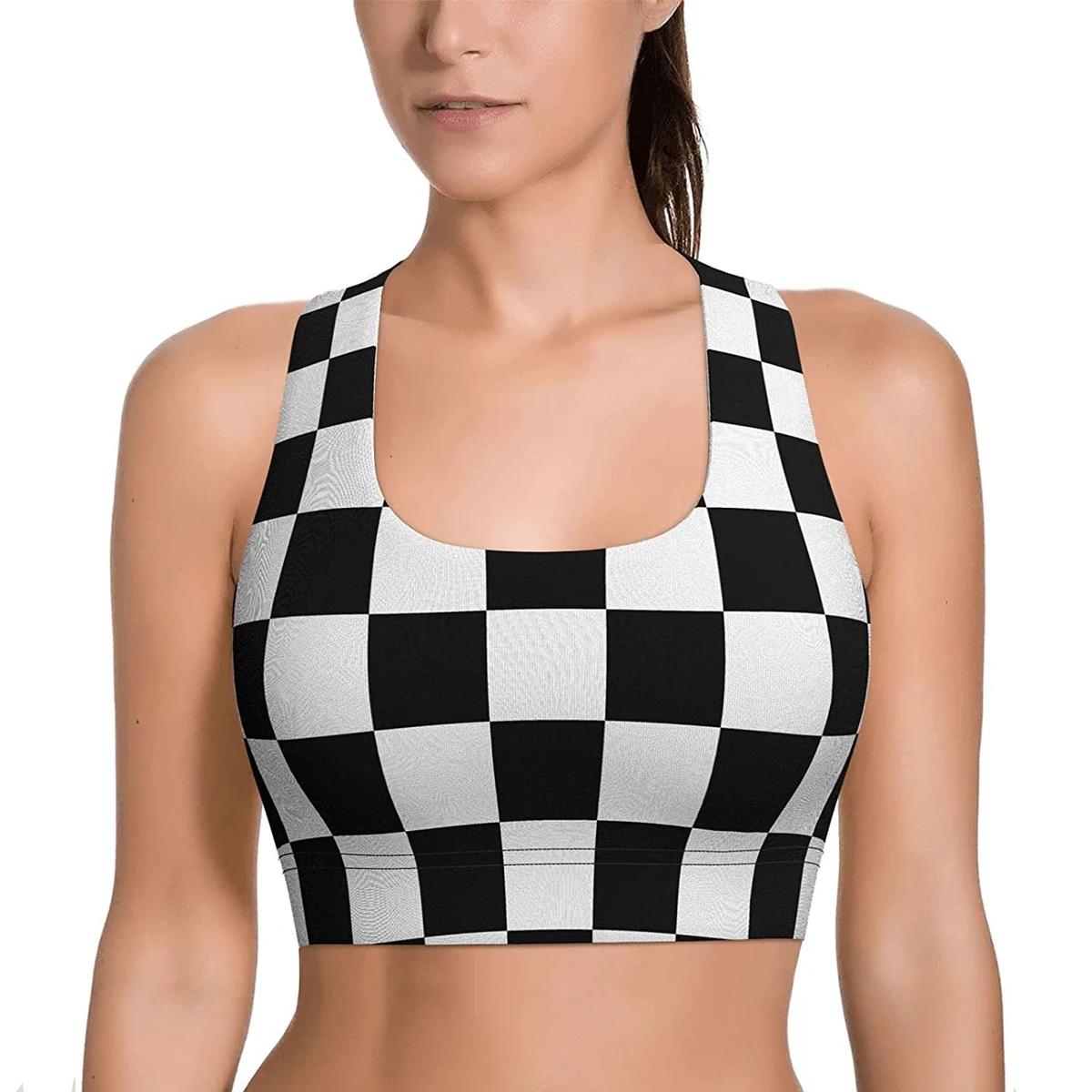 Plus Size High Support Breathable Yoga Sports Bra for Women with Front Logo-Active Wear