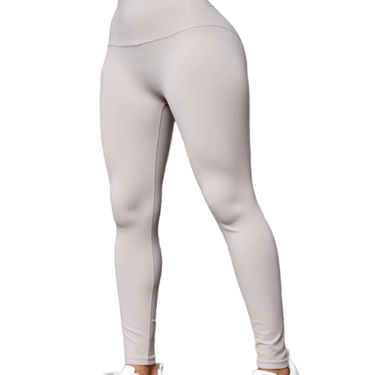 Women's High Waist Elastic Waist Seamless Yoga Gym Pants Push-up Butt Scrunch Leggings Tummy Control Solid Pattern Made