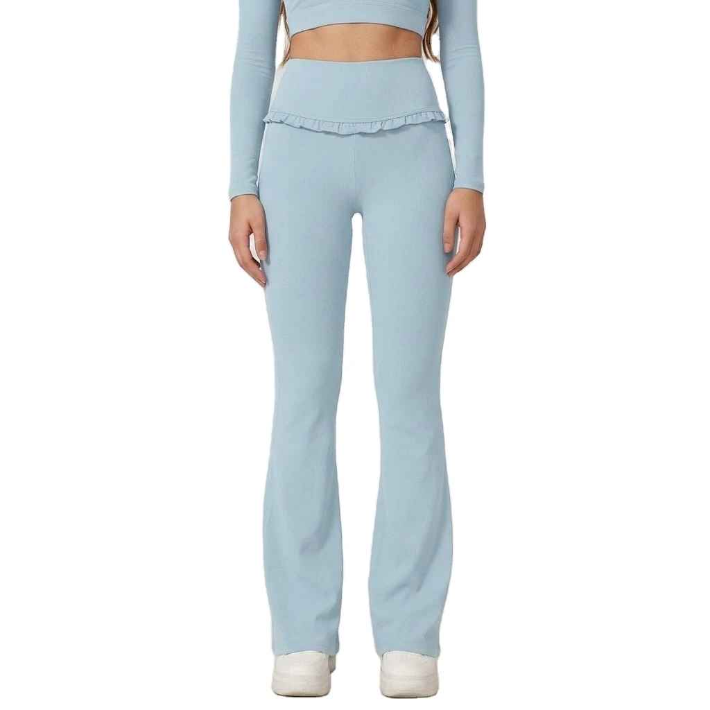 High Waist Flare Yoga Pants Women Squat Proof Tummy Control Bootcut Leggings Skinny Elastic Waist Workout Gym