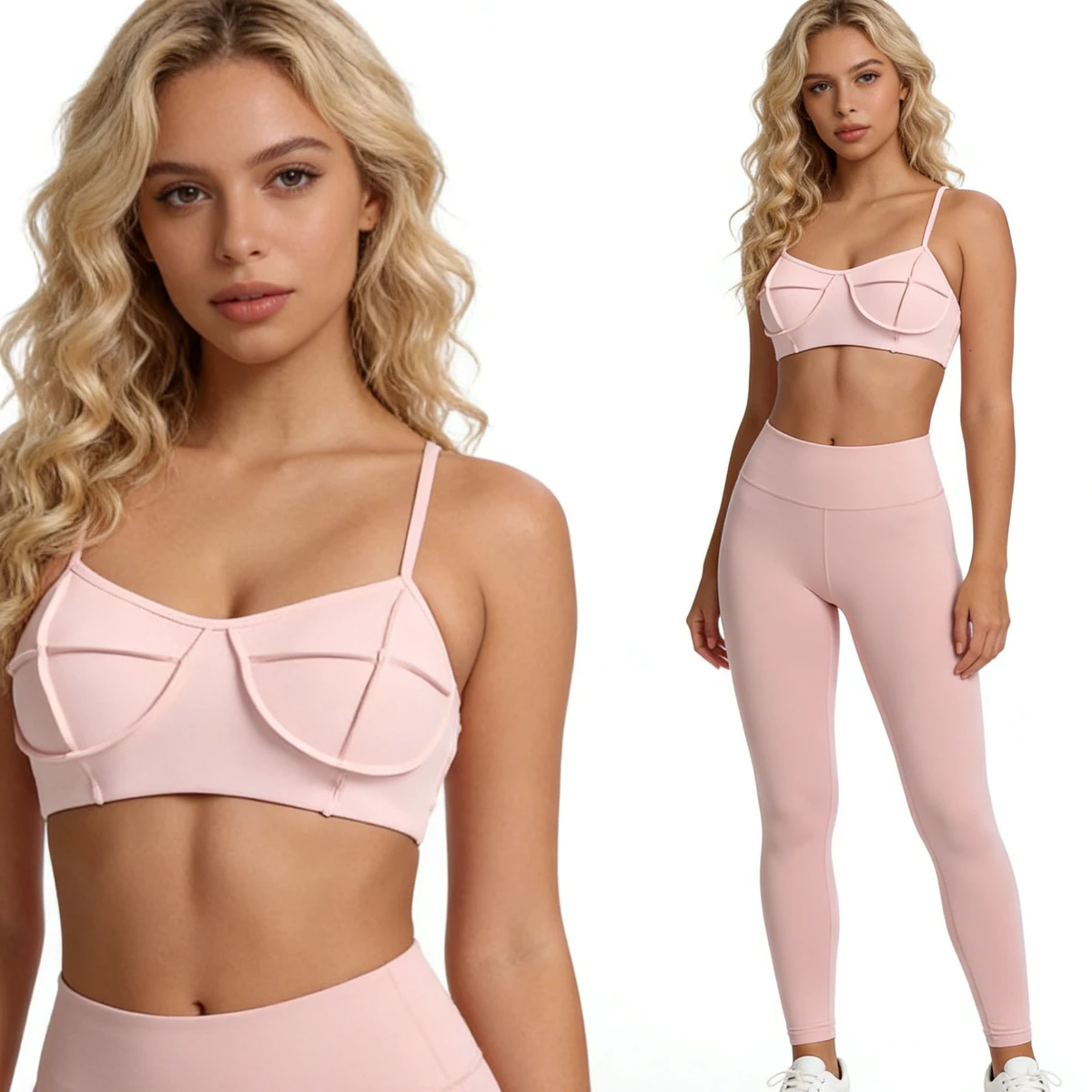 Custom High Quality Lightweight Seamless Breathable Adjustable Straps Detachable Pad Women Outdoor Fitness Active Sports Bra