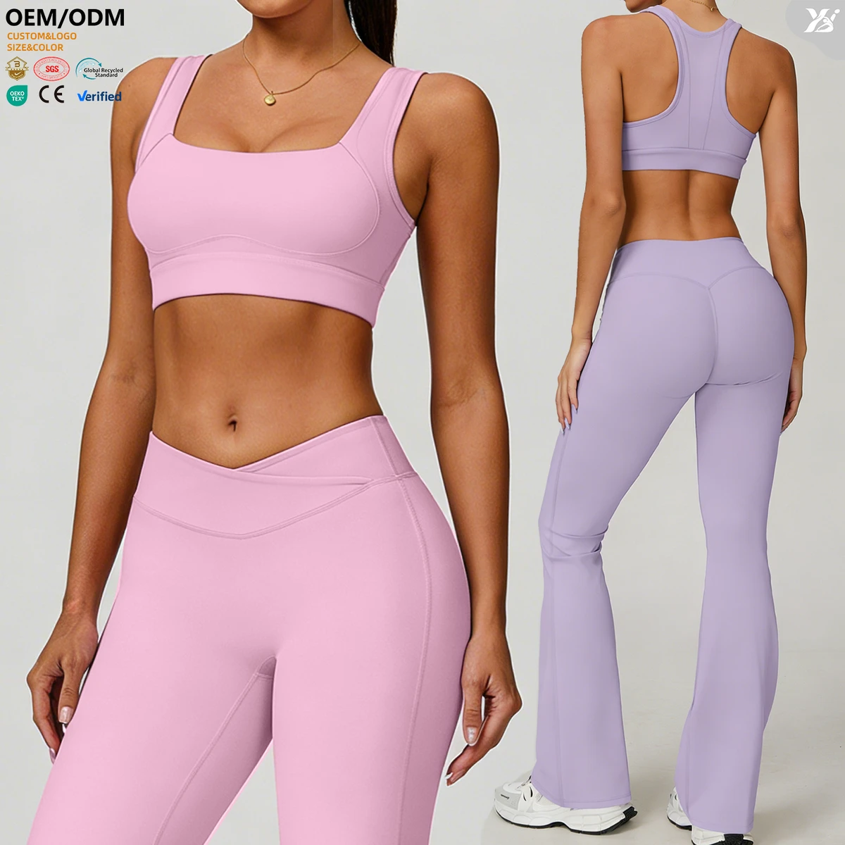 AWX8002-4 Sports Bras Semi-fixed Chest Pad Wireless Soft Cool Nude Feel Bra for Women Sport Yoga Gym Fitness