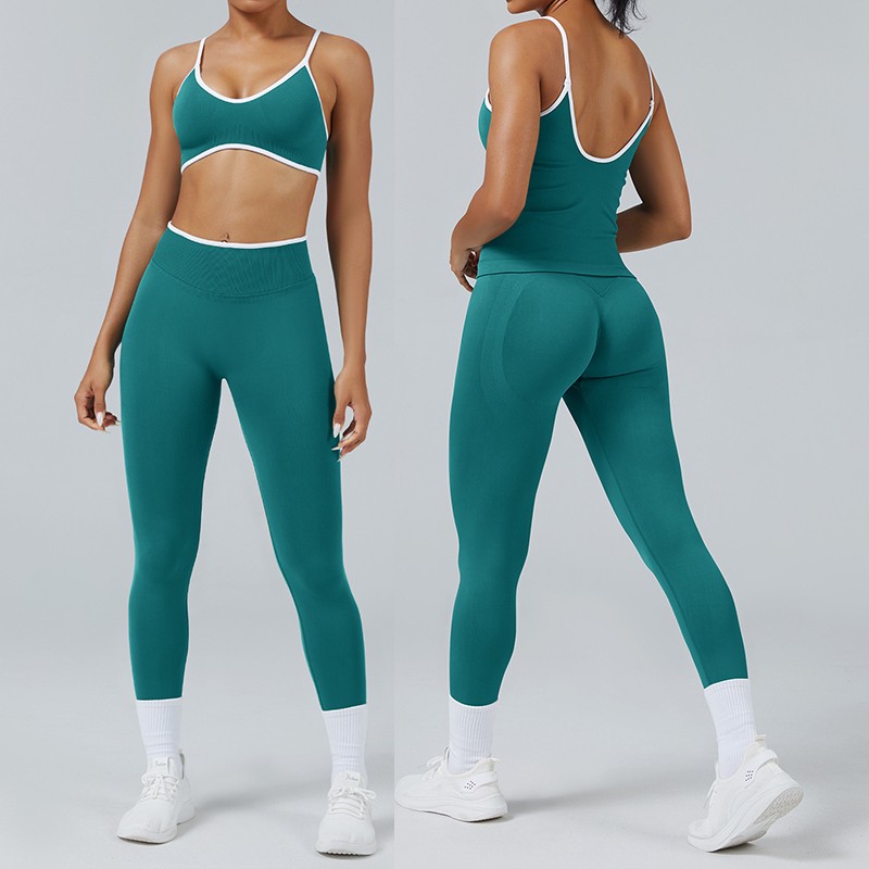 Solid Front Logo Fabric Quick Dry Breathable Slim Fit Women Yoga Set High Waist Tummy Control Shorts Legging Fitness Active Wear