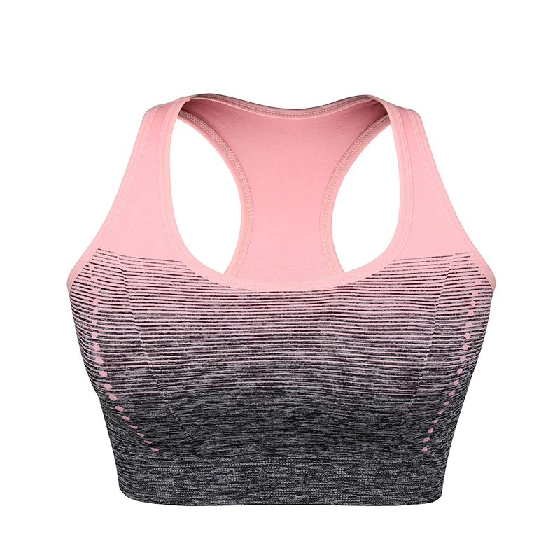Women High for Sports Bra with Padded Removable Cups Spandex/Polyester Quick Dry & Breathable Textured Design for Yoga