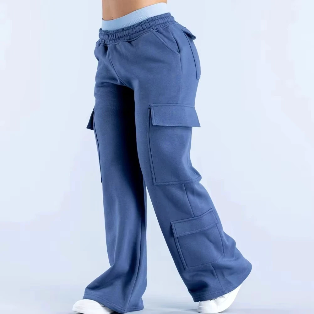 Factory Direct Supply OEM & ODM Services Breathable Mid Waist Winter Women Trousers 100% Cotton High Quality Multi Color