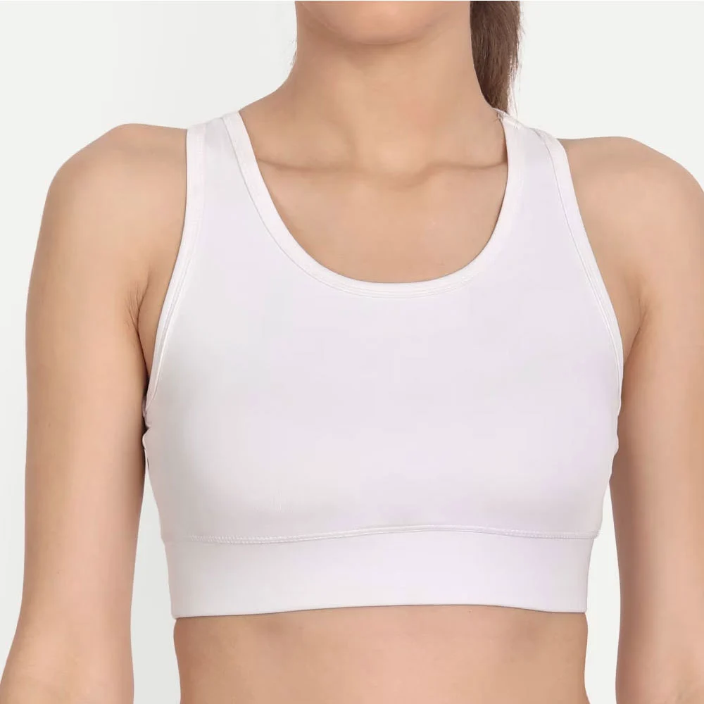 Sports Bra Women Lightweight Breathable Quick Dry Simple Front Logo Suitable for Gym Jogging Cycling and Training