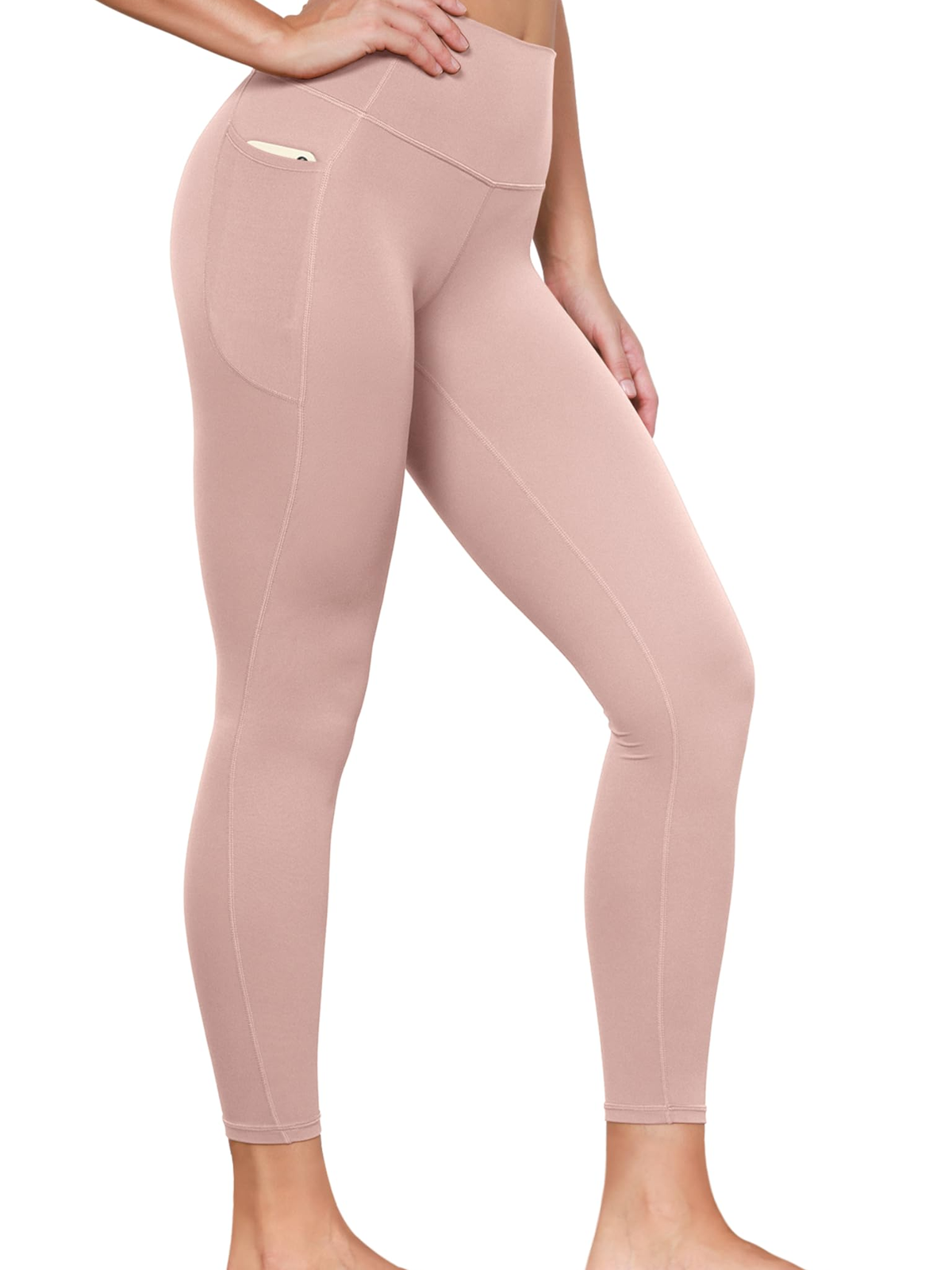 Seamless Breathable Tummy Control Plus Size High-Waisted Ankle-Length Yoga Pants with Four-Way Stretch