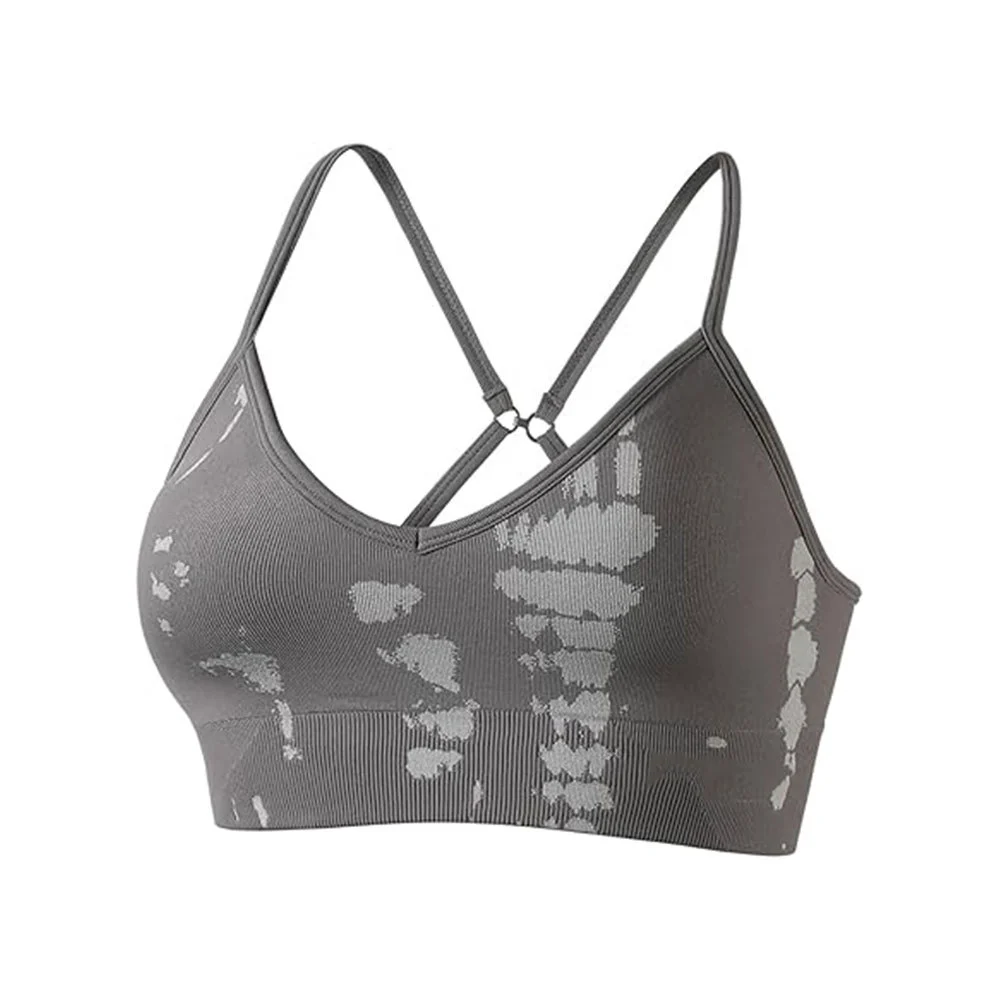 High-Support Shock-resistant Breathable Sports Bra With Adjustable Straps Fixed Support Pad For Women's Yoga Bra