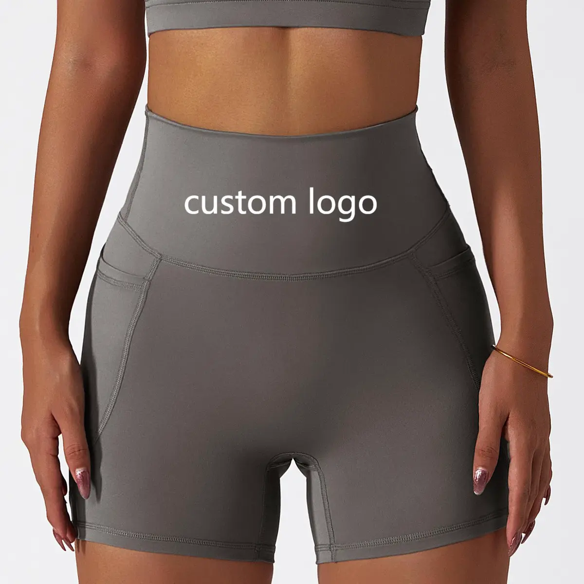 New Women's High Waist Hip Lift Yoga Leggings Workout Running Shorts Fitness Pockets Solid for Women Yoga Exercise Fitness