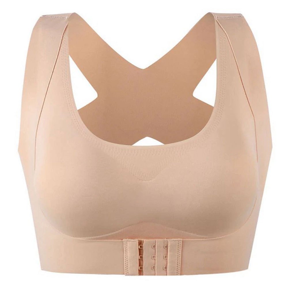Seamless Simple Sports Bra Removable Padding Adjustable Straps Eco-Friendly Breathable Fabric Front Logo-High Support for