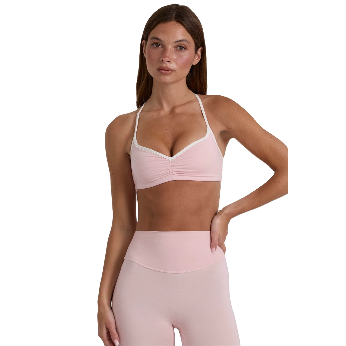Soft Active Reversible High Support Eco-Friendly Yoga Sports Bra Spandex/Nylon Mesh Solid/Print Design Crisscross Straps
