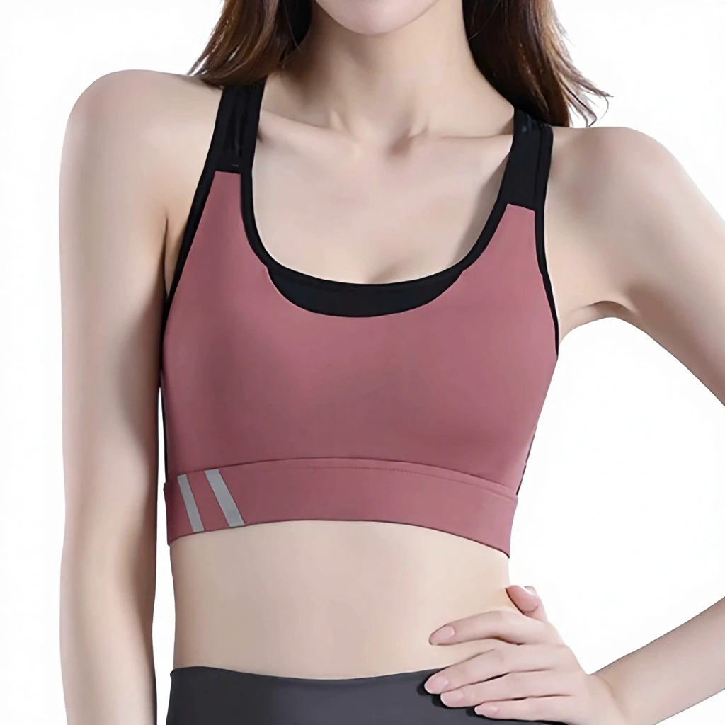 Latest Fashion High Quality Fixed Shoulder Strap Sport High Support High Resilience Running Bra For Women