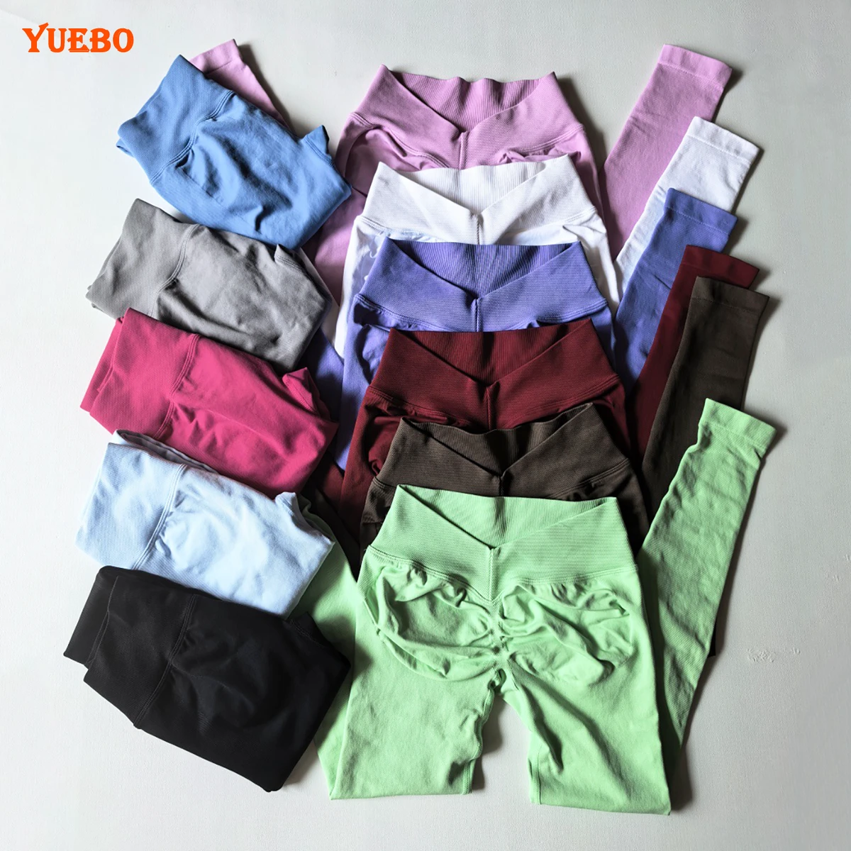 Wholesale V-shaped Waist-raising Buttock-shaping Stretchy Seamless Long Pants for Yoga Leggings