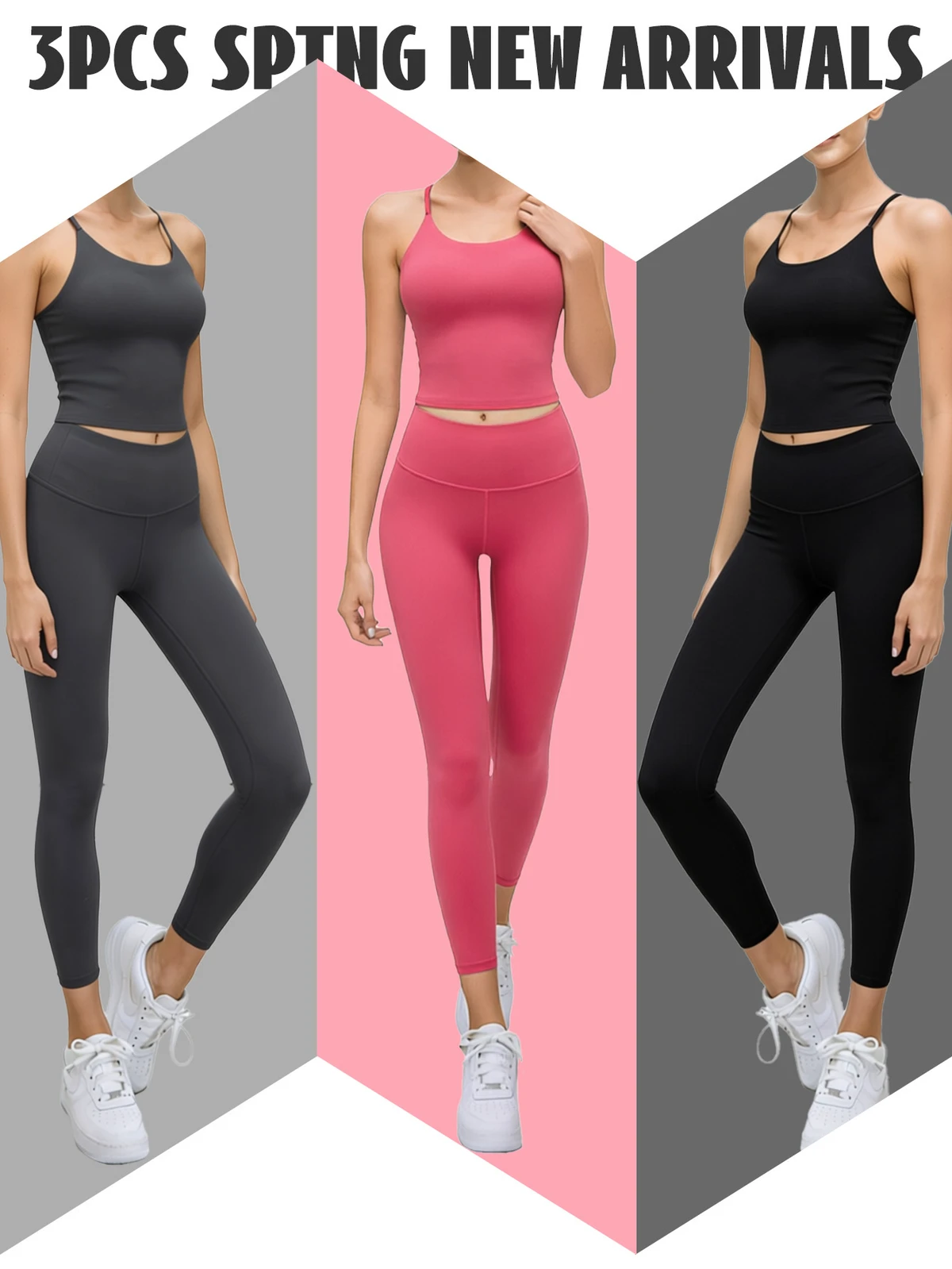 Bestselling Eco-Friendly Solid Color High Waist Butt Lift Yoga Set Four-Way Stretch Elastic Waist Slim Fitness 2 Piece Outfit