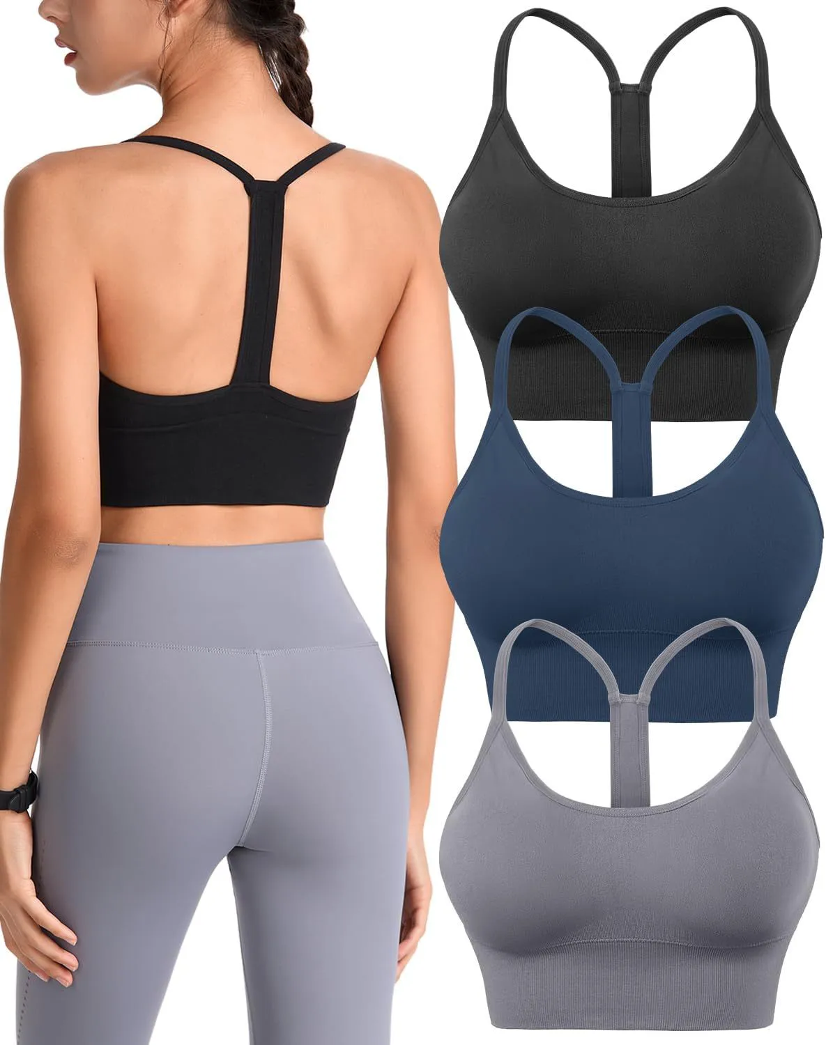 Women's Seamless Sports Bra High Impact Support Yoga Gym Workout Fitness Bra