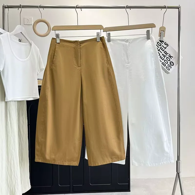 MYST&ZA Women's Clothing 2025 Summer New Style Fashion Casual Simple Versatile Barrel Ankle Trousers 1283311002