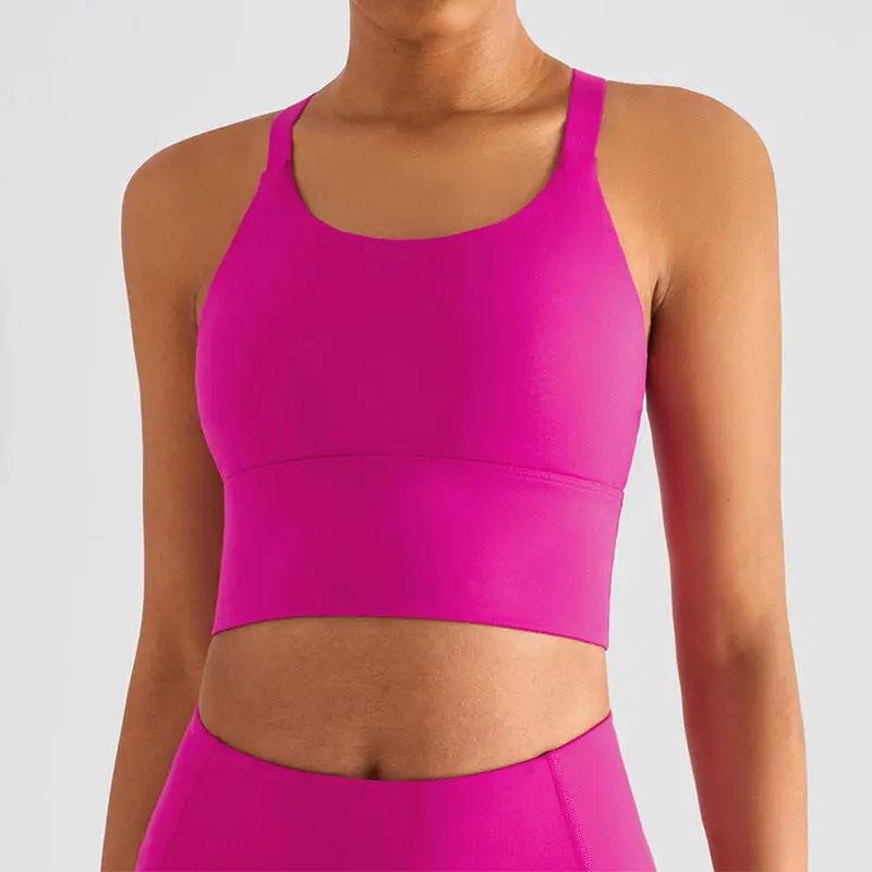 Women's High Quality Gym Fitness Sports Bra with Adjustable Strap Lightweight and Breathable Push-up Yoga Bra with Bra Pads
