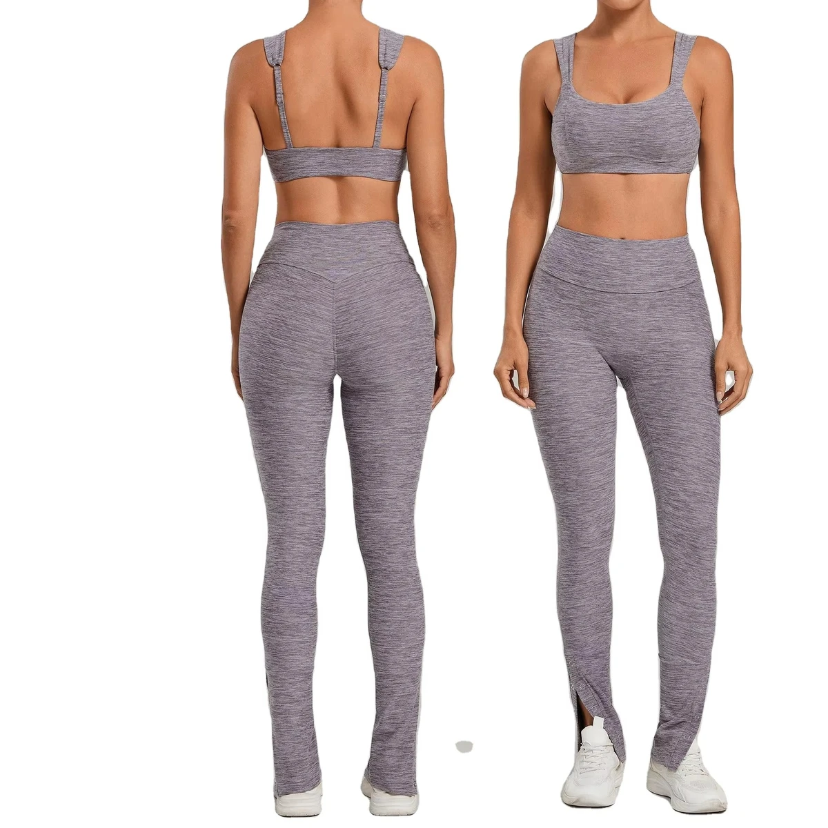 Plus Size Fitness Crop Top High Waist Yoga Pants Set Fitness Sports Workout Active Wear Set Stretchy Gym Clothing