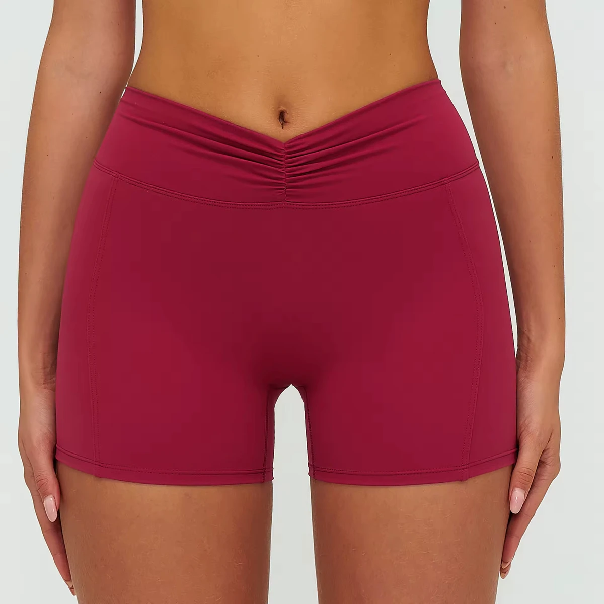 High Waisted Hip Lifting Sexy Tight Solid Women Yoga Sports Shorts Breathable Quick Drying Workout Running Fitness Shorts