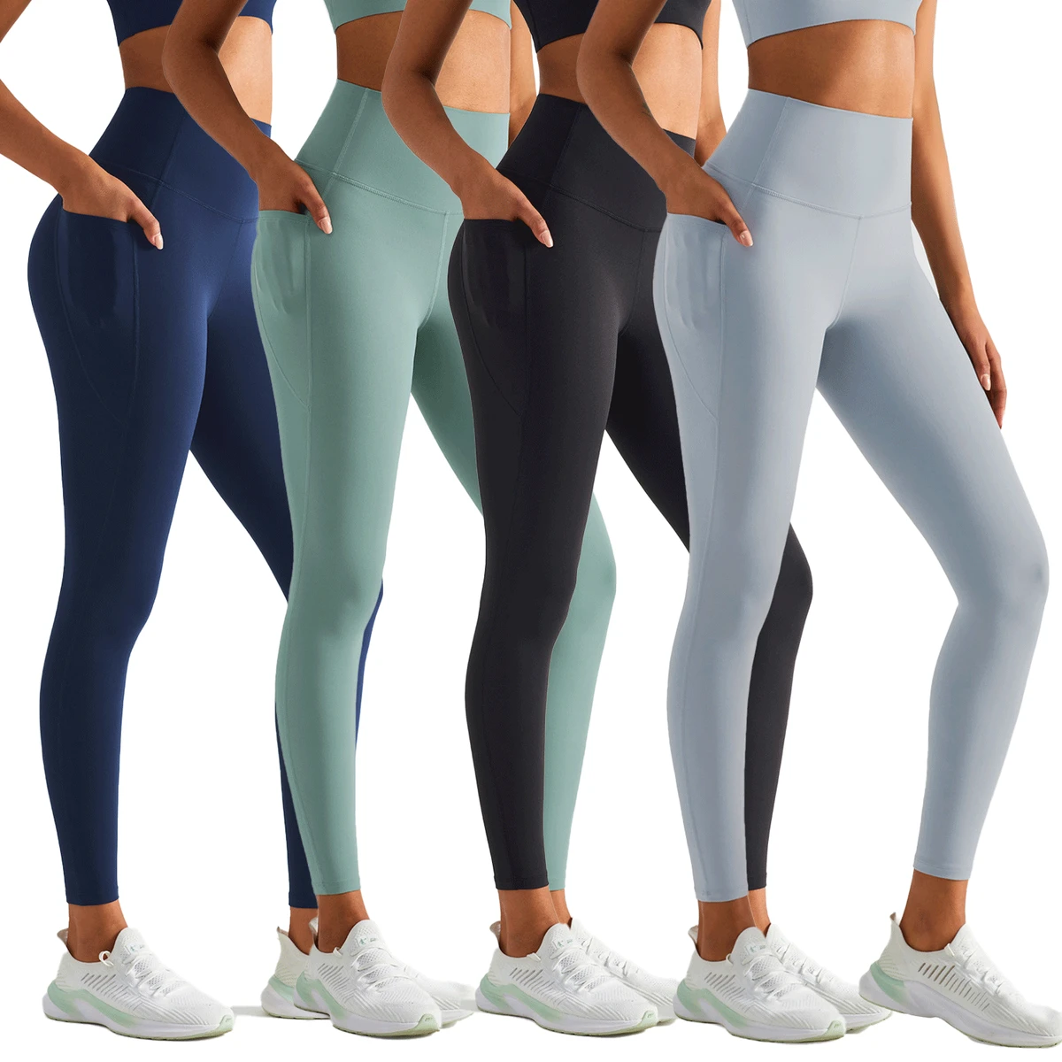 High-quality Fitness Wear High-waisted Leggings with Pockets Women's Yoga Pants