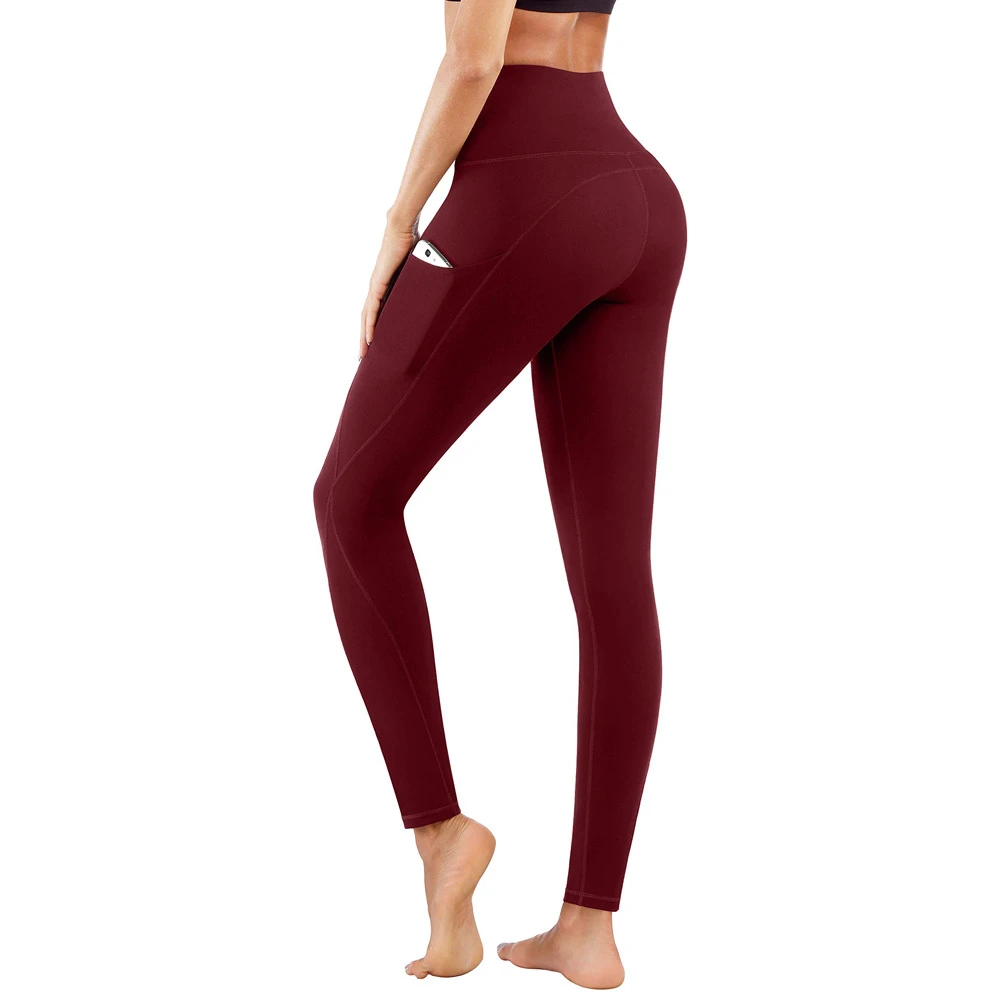 Yoga Sport Leggings Breathable Stretch Full Tummy Control Workout Leggings High Waist Plus Size Pants Women Sportswear Customize