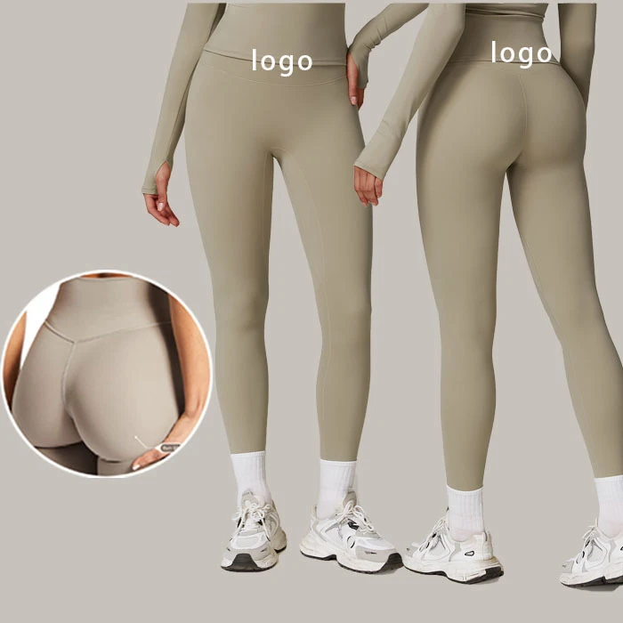 Brushed Quick Dry Butt Lifting Pants Four Way Stretch High Waist Yoga Pants Skin Friendly Yoga Leggings for Women