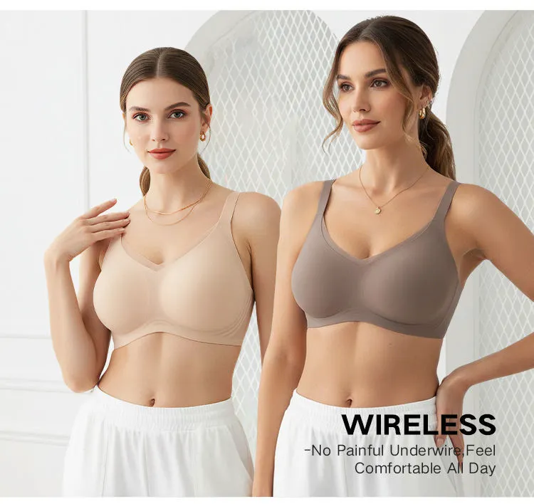 Wireless 3D Fixed Cups Bralette Anti Sagging Soft Silicone Underwear For Sports & Daily Comfort Seamless Jelly Gel Support Bras