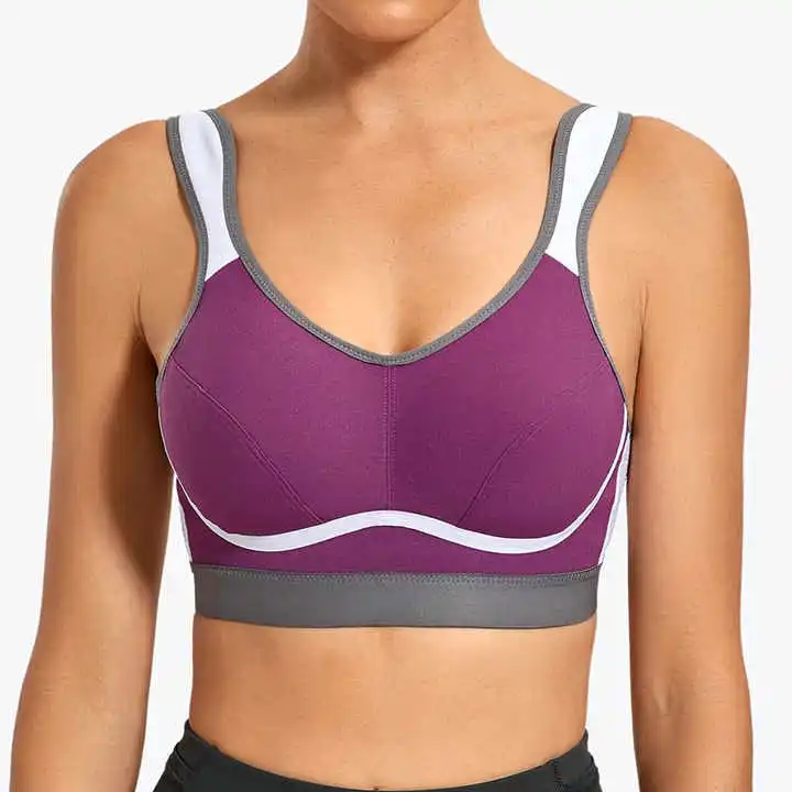 New Summer Medium Support Simple Breathable Eco-Friendly Sport Bra Quick Dry Yoga Convertible Straps Front Fitness Vest Color