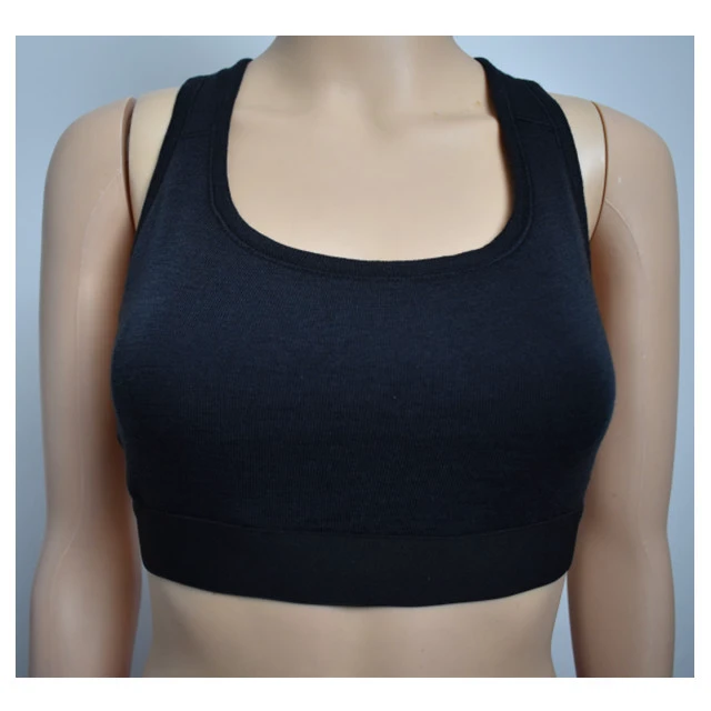 Wholesale Plus Size High Stretch Breathable Quick Dry Simple Medium Support Fitness Running Sexy Halter Yoga Sports Bra for