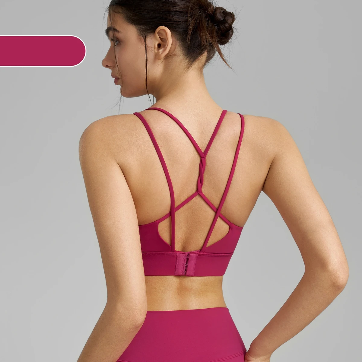 Lightweight High Support Compression Yoga Fitness Sports Bra Quick Dry Breathable with Spandex Lining and Print Design
