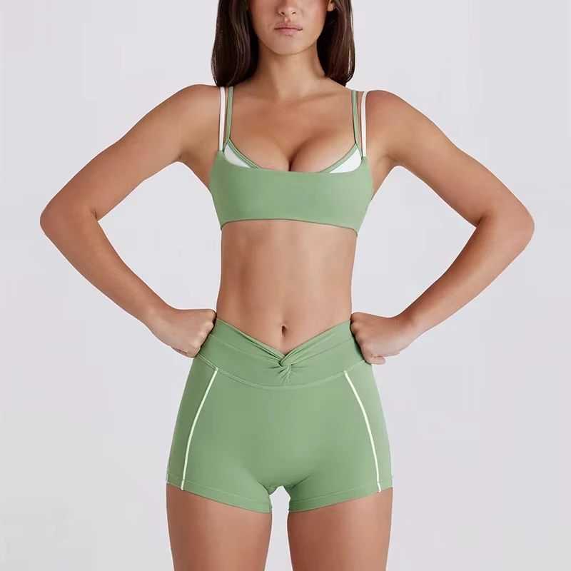 Yoga Set Gym Clothes Sportswear Fitness Suits Women Workout Bra Yoga Set Crop Top Long Sleeve Sports Suits Yoga Set