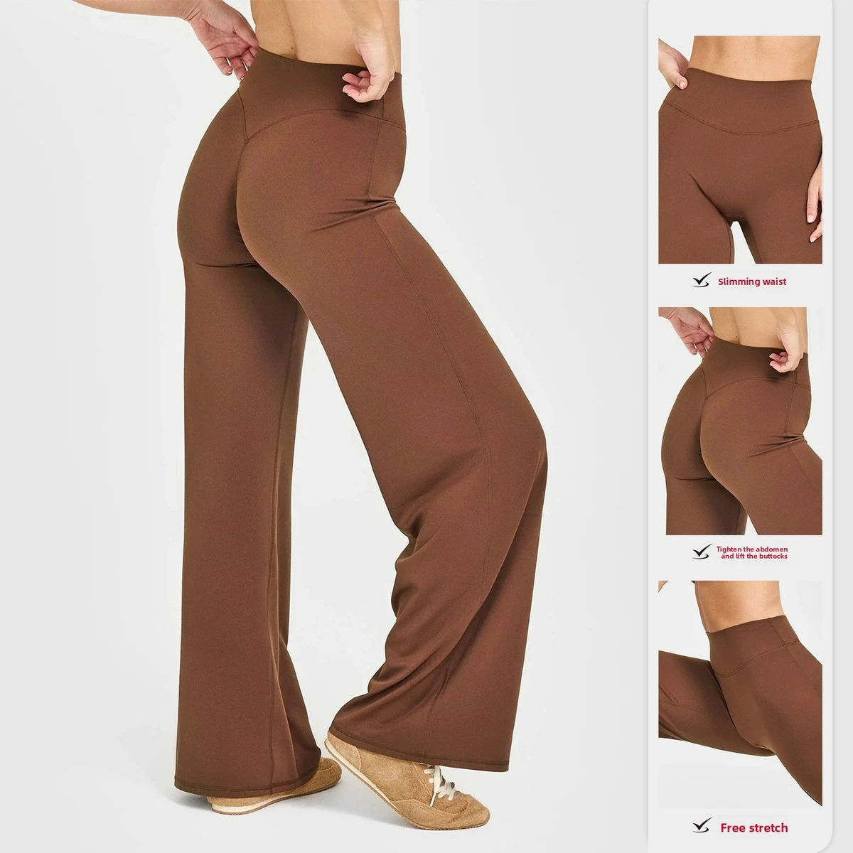 Cross-Border Peach Butt Yoga Long Straight-Leg Pants High-Waisted Butt-Lifting Pilates Sports Fitness Women